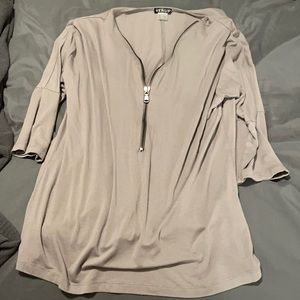 Gray zipper shirt